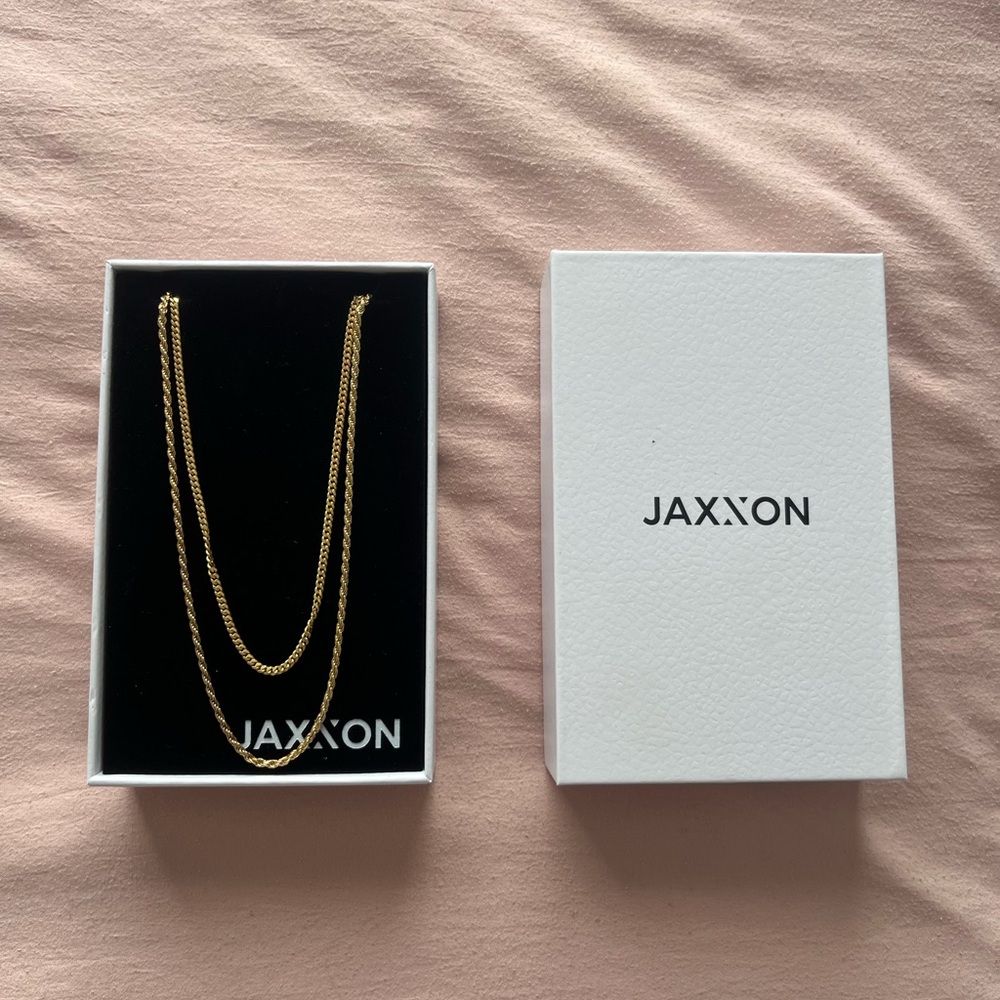 JAXXON Gold Double-Chain Necklace